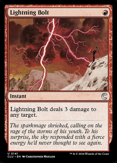 Lightning Bolt — a staple in virtually every MTG Cube